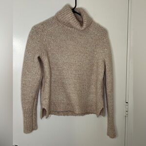 J. Crew Cozy Pink Marbled Turtleneck Sweater